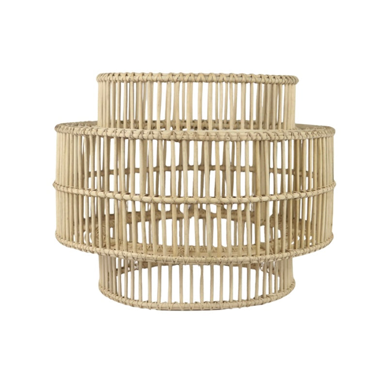 RATTAN 3-TIERED LAMPSHADE