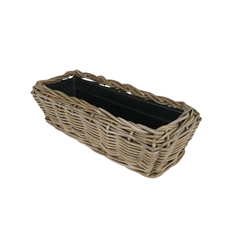RATTAN LINED PLANTER
